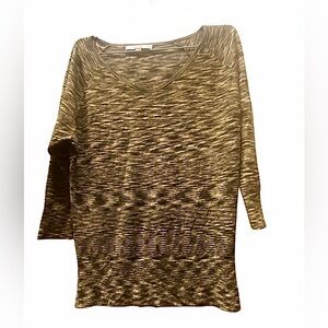 Ann Taylor LOFT Black Slub/Drop Shoulder Sweater Casual Knit  Fit Women’s MP